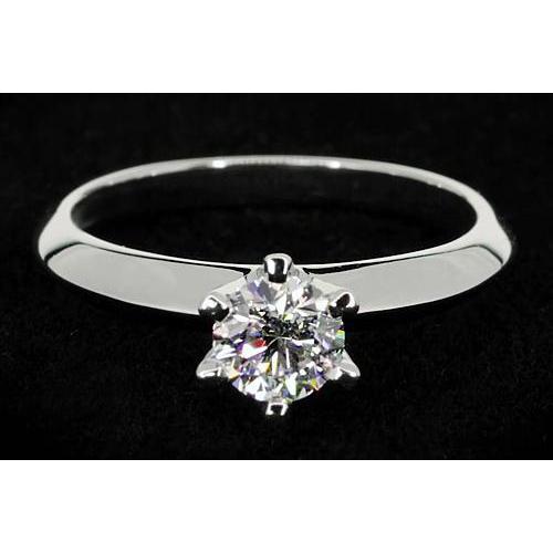 Echt Diamant-Solitär-Verlobungsring 1 Karat Weißgold 14K