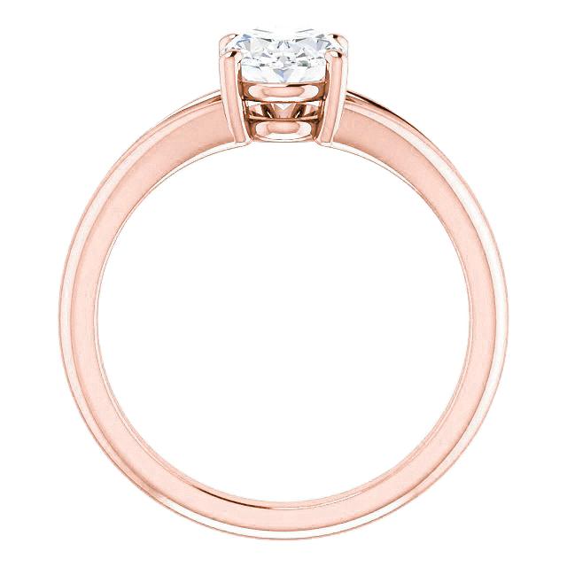 Echt Diamant-Solitärring mit geteiltem Schaft 2 Karat Roségold