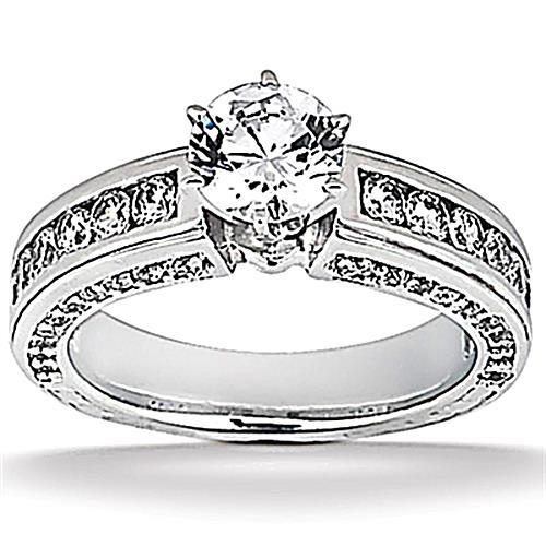 Echt Diamant-Verlobungsband-Set 3,50 Karat Goldring