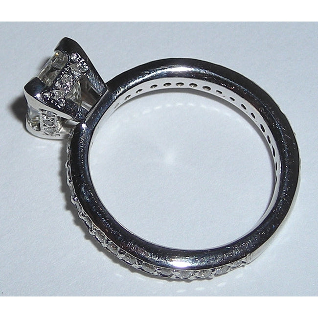 Echt Diamant-Verlobungsring-Set Weißgold 3,51 Karat