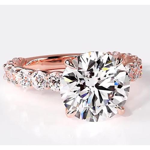 Echt Diamant-Verlobungsring 6,40 Karat Roségold Damen Schmuck