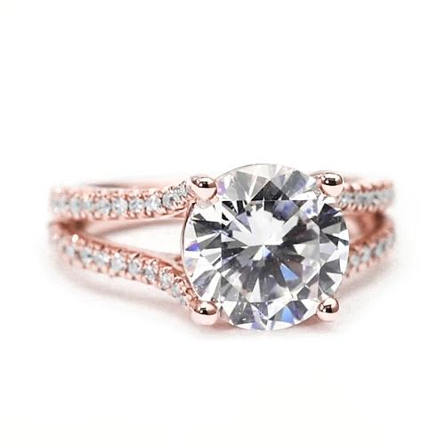 Echt Diamant-Verlobungsring Aus Roségold