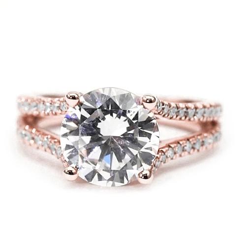 Echt Diamant-Verlobungsring Aus Roségold