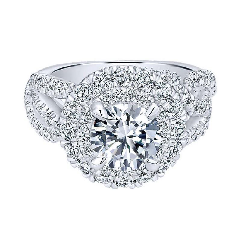 Echt Diamant-Verlobungsring Halo 2.25 Karat