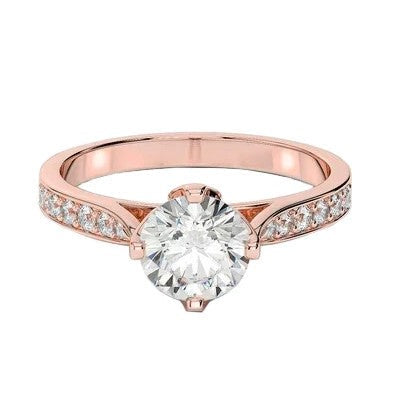 echter round diamant 2.50Karat ring Vorderansicht