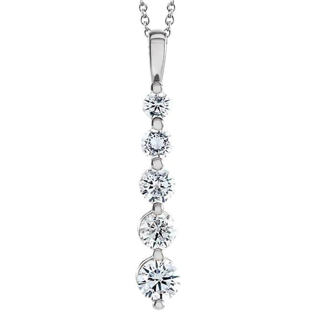 Echt Diamant Journey Anhänger 4.10 Karat Damenschmuck Weißgold 14K