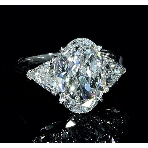 Echt Diamant Verlobungsring Mit 3 Steinen Im Ovalschliff 8 Karat