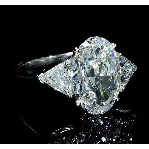 Echt Diamant Verlobungsring Mit 3 Steinen Im Ovalschliff 8 Karat