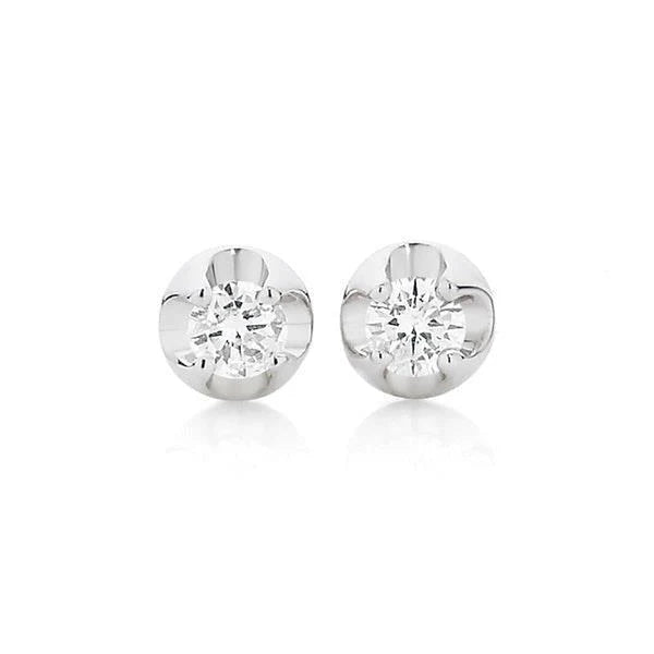 Echt Diamanten Damen Ohrstecker 1,00 Karat Neu 14K Weißgold