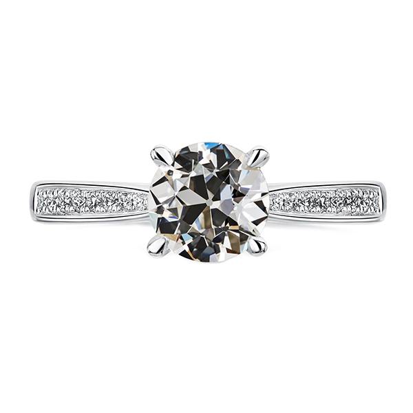 Echt Diamant Rund Alter Bergmann Verlobungsring Damenschmuck 3,50 Karat