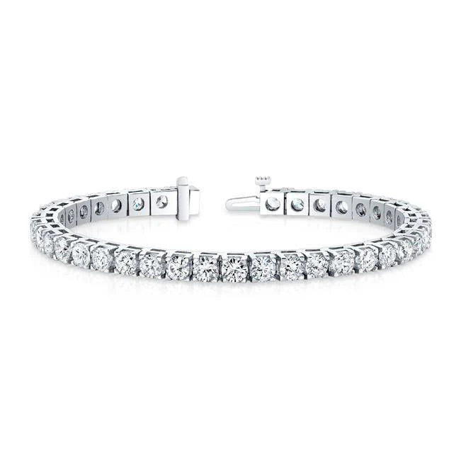 Echte Diamant Tennisarmband Massivgold 17,10 Karat Rund Edelschmuck