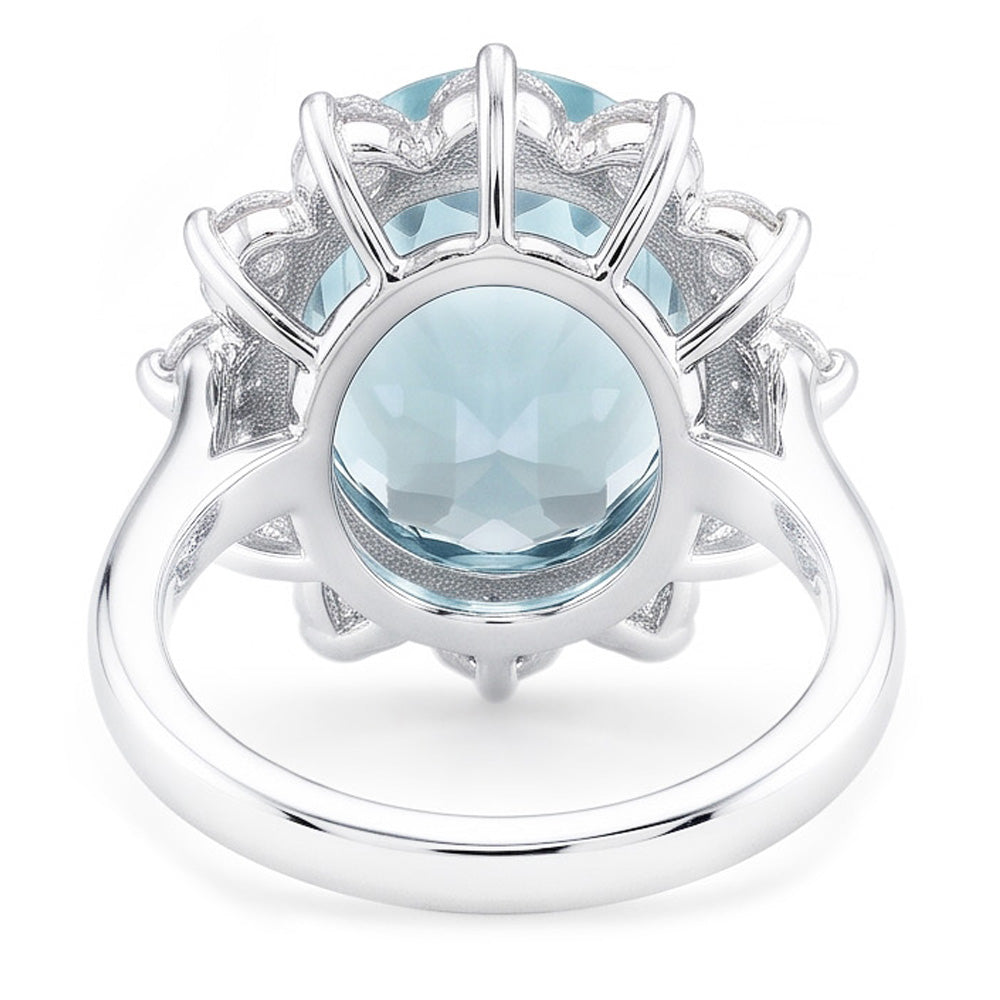 Echter Aquamarin Ring 9.75 Karat