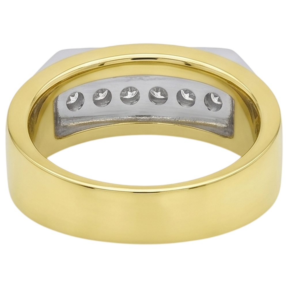 Echter Diamant Memoire-Ring 0.72 Karat - 14K Bicolor Gold