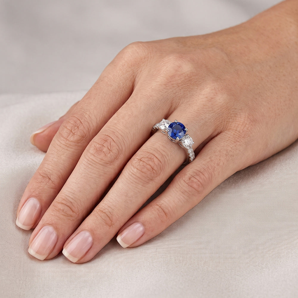 Echter Diamant Ring 2.50 Karat - 14K Weissgold