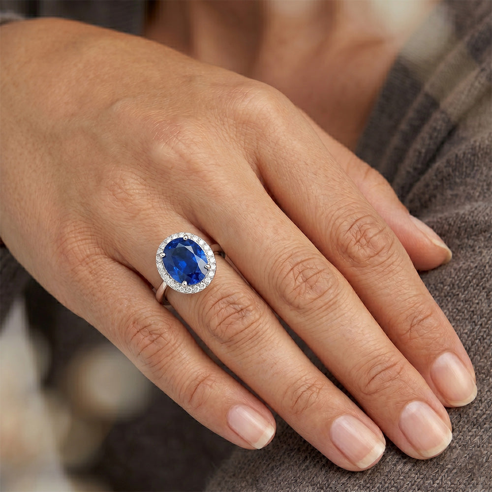 Echter Diamant Ring 2.90 Karat - 14K Weissgold