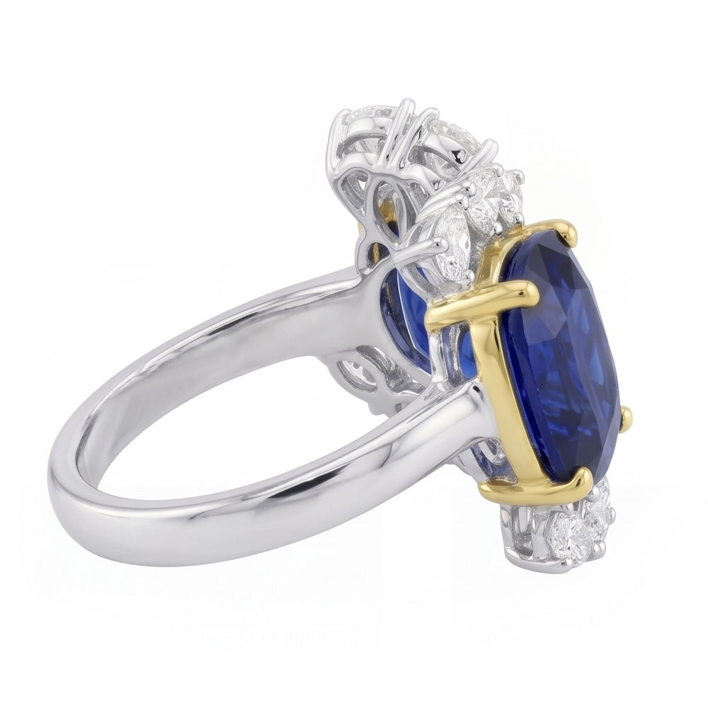 Echter Diamant Ring 2 Karat - 14K Bicolor Gold