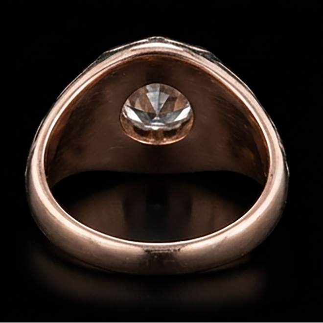 Echter Diamant Ring 2 Karat - 14K Bicolor Gold