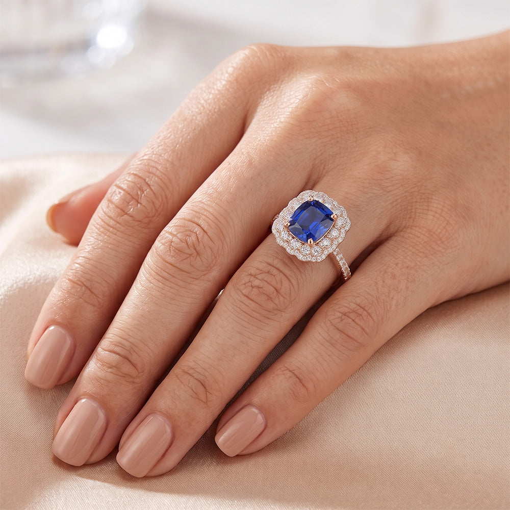 Echter Diamant Ring 3.75 Karat - 14K Roségold
