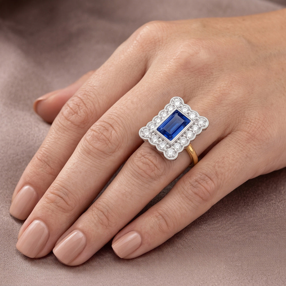 Echter Diamant Ring 3 Karat - 14K Bicolor Gold