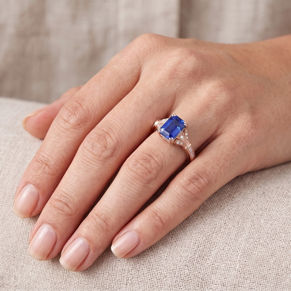 Echter Diamant Ring 3 Karat - 14K Bicolor Gold