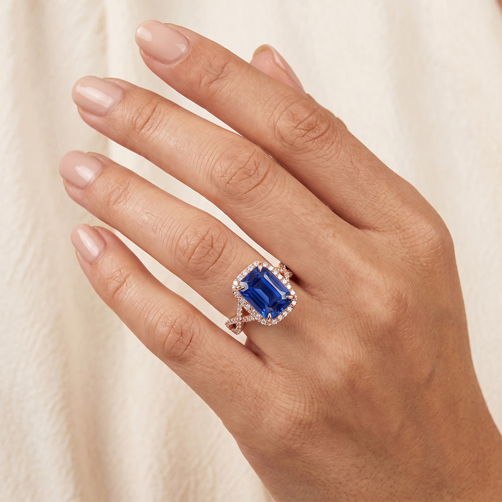 Echter Diamant Ring 4.50 Karat - 14K Roségold