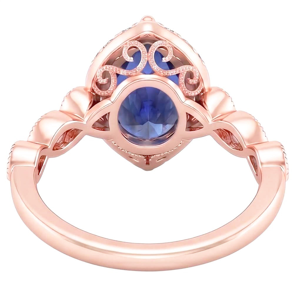 Echter Diamant Ring 4 Karat - 14K Roségold