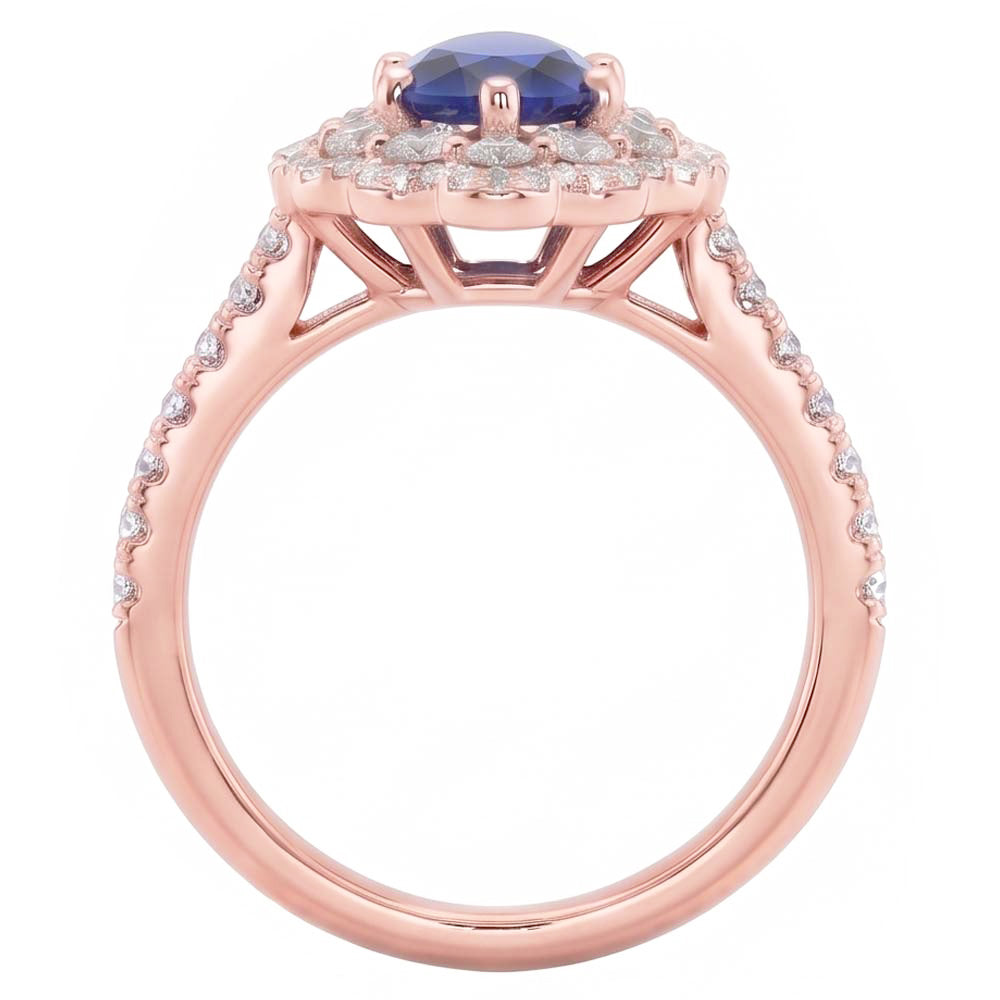 Echter Diamant Ring 4 Karat - 14K Roségold