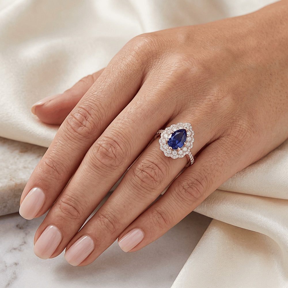 Echter Diamant Ring 4 Karat - 14K Roségold