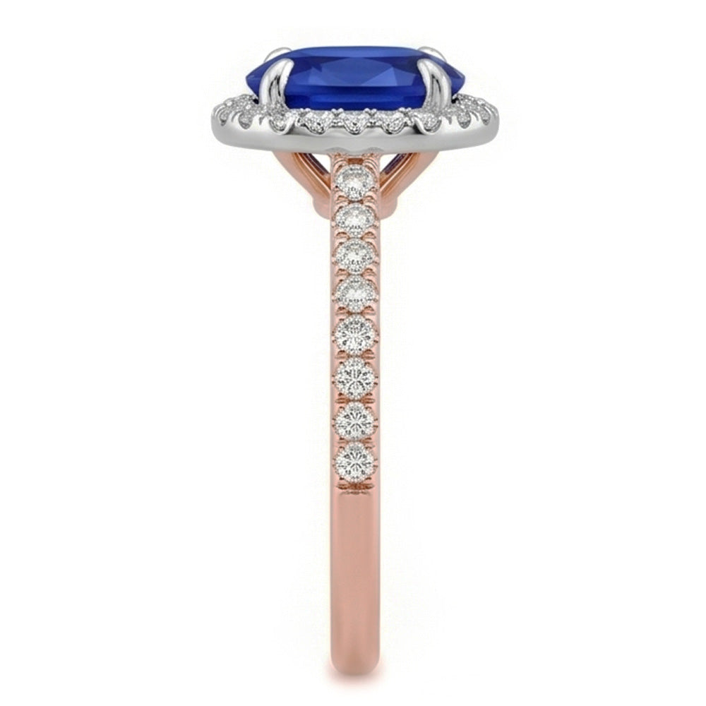 Echter Diamant Ring 5 Karat - 14K Bicolor Gold