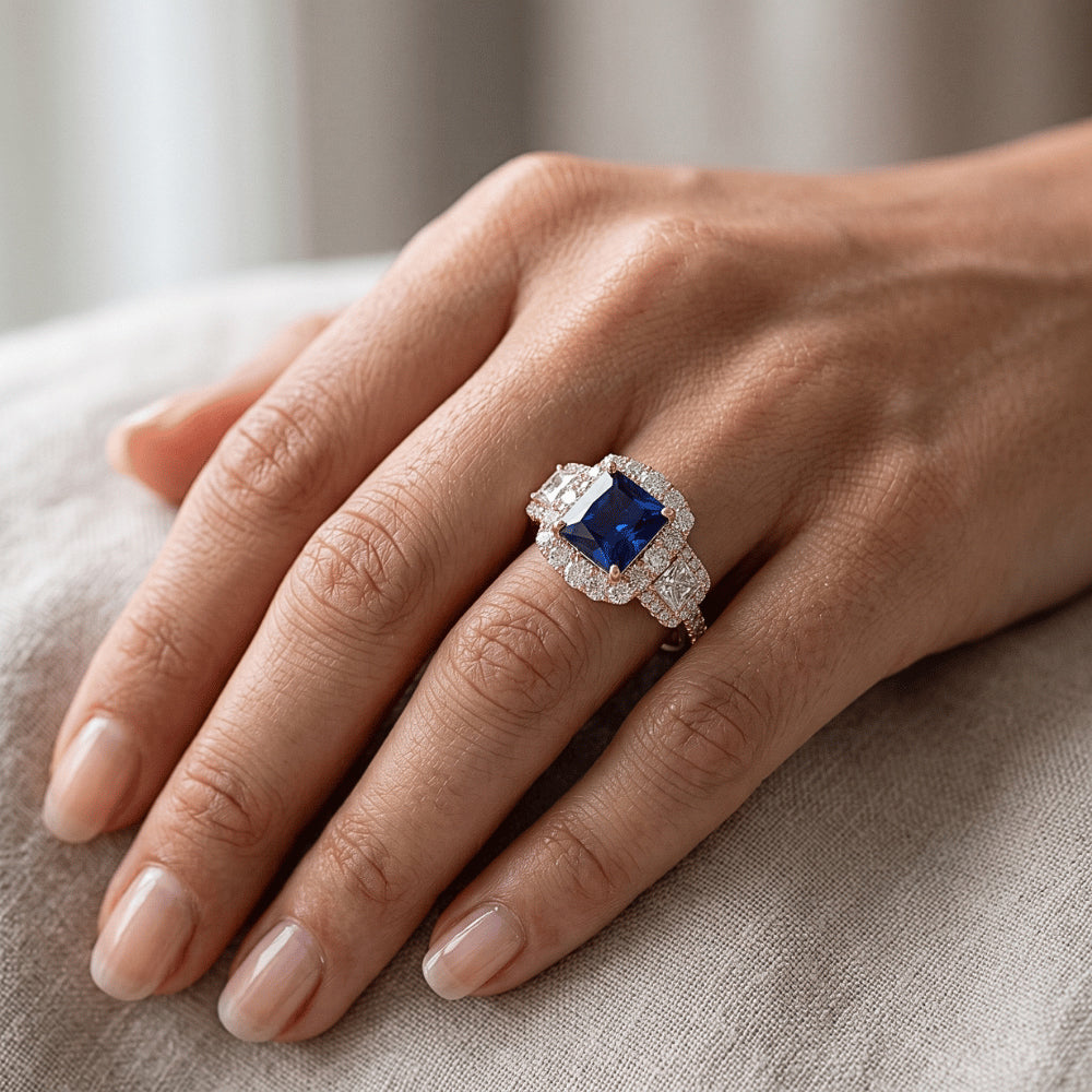 Echter Diamant Ring 5 Karat - 14K Roségold