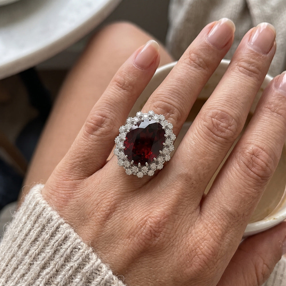 Echter Garnet Ring 10.50 Karat