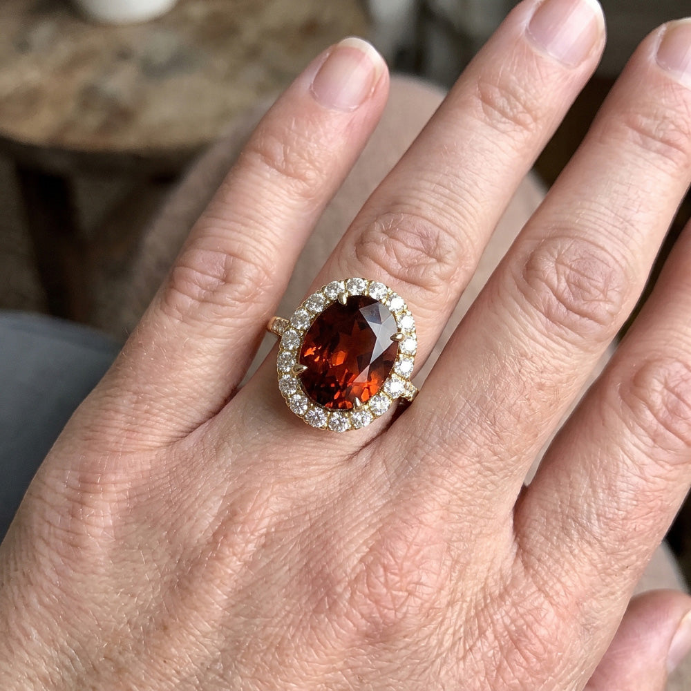 Echter Garnet Ring 11.25 Karat