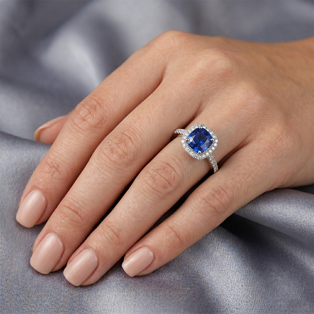 Echter Saphir Ring 4 Karat