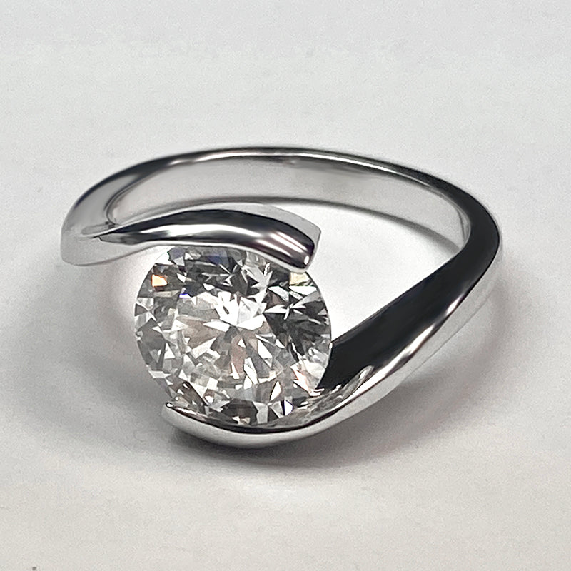 Echter Diamant Solitär Ring Fur Damen