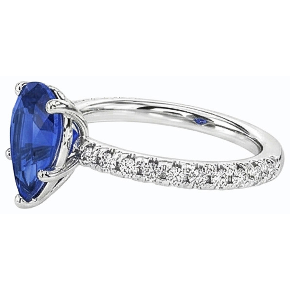 echter round diamant 3Karat ring auf Weiß