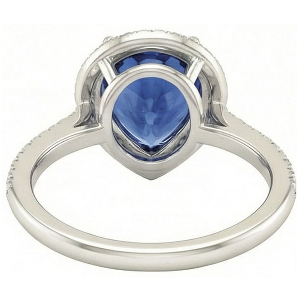 echter round diamant 5Karat ring Profilansicht