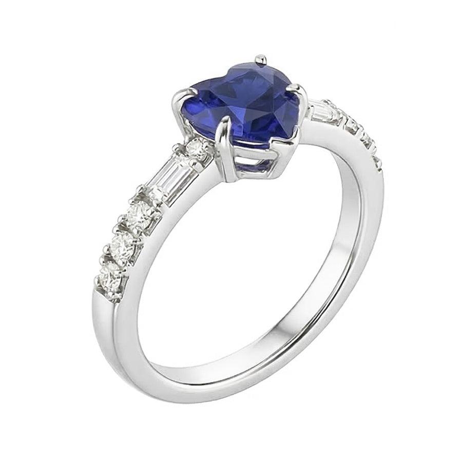 echter baguette diamant 2.50Karat ring Profilansicht