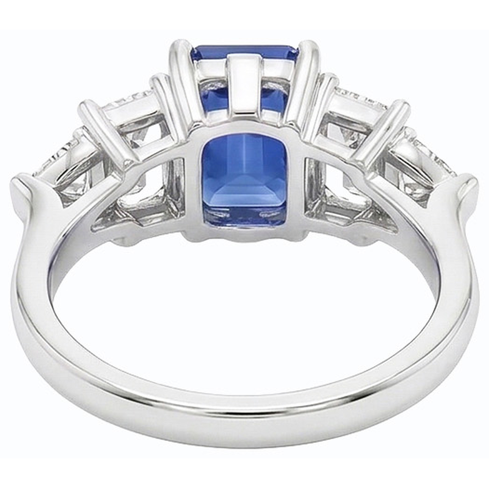 echter trillion diamant 2.50Karat ring Profilansicht