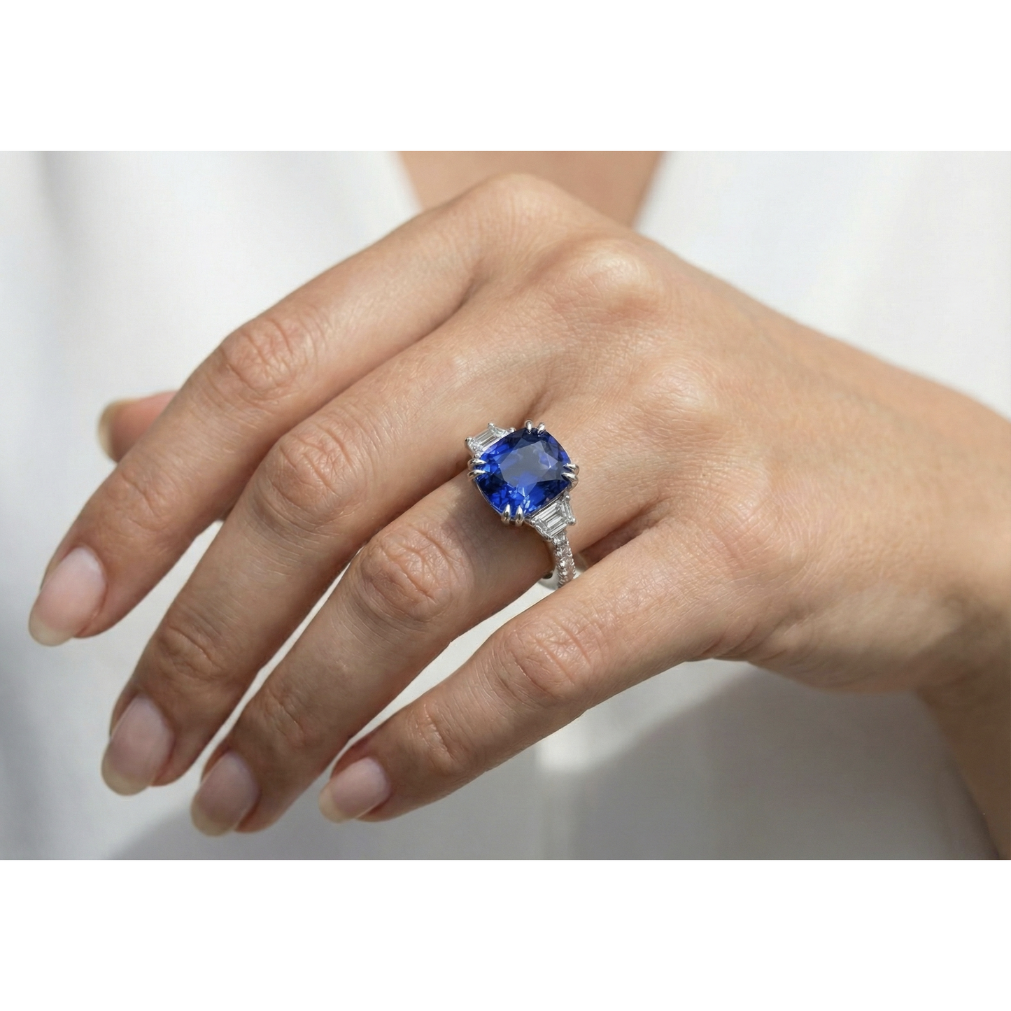 echter oval diamant 5.50Karat ring mit Diamantbesatz