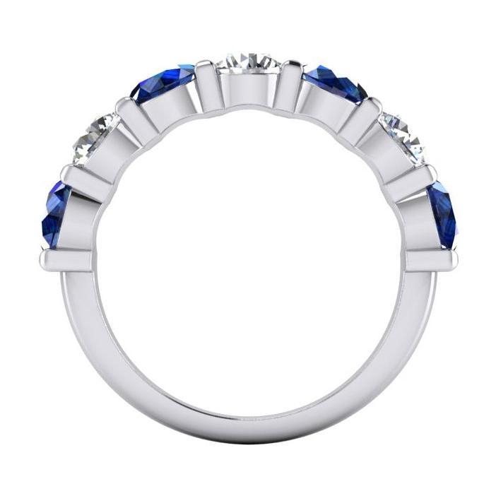 Edelstein Damen Ring Mit Blauer Saphir Und Erde Gewonnener Natürliche Diamant