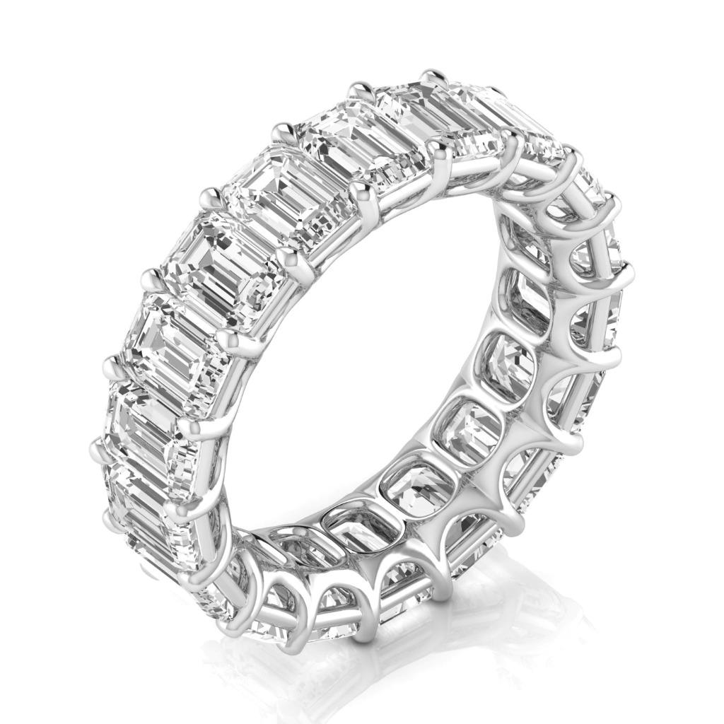 Eternity Band 14K Weißgold mit Diamant – Seitenansicht