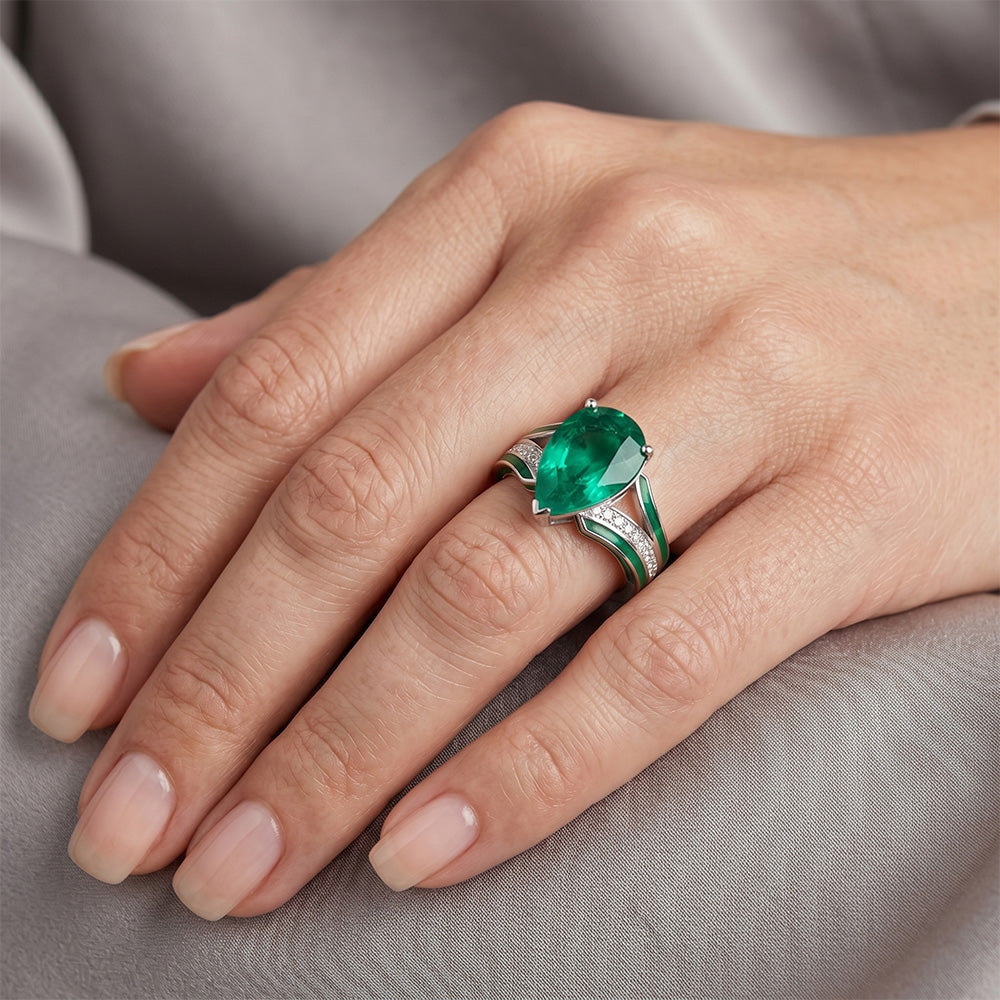 Exquisiter Edler Smaragd Edelstein-Ring 2,50 Karat – 14K