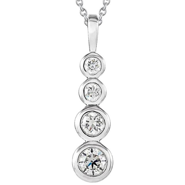 Four Stone Natürliche Diamant Journey Anhänger 1,95 Karat Lünette Set Schmuck Neu