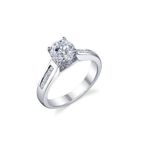 Funkelnder 2,50 Karat Prinzessin & Runder Natürliche Diamant Jubiläumsring