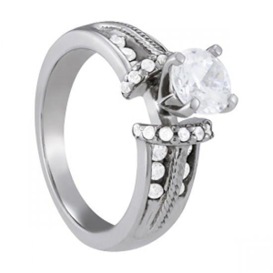 Funkelnder Echt Diamant-Verlobungsring 1,75 Ct. Weißgold 14K