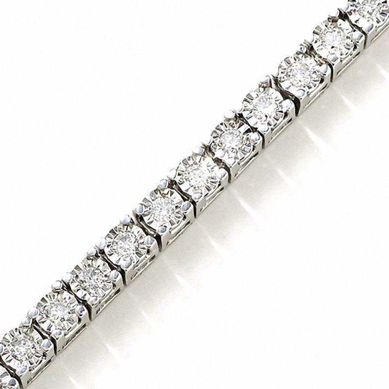 Funkelndes Rundschliff-Echt Diamant-Tennisarmband Weißgold 14K 6 Karat