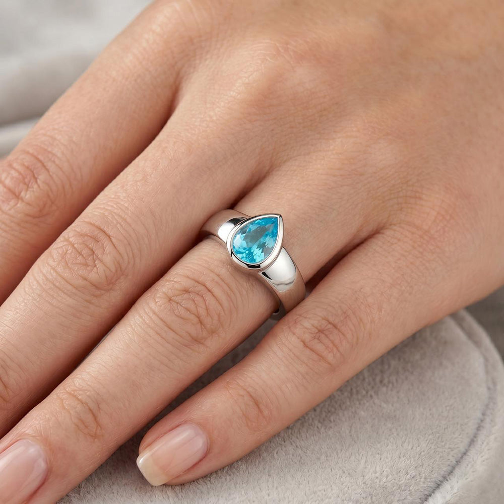 Glänzender Edelstein-Ring – Neon Paraiba 1 Karat – HarryChadEnt