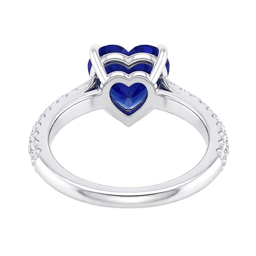 echter round diamant 4Karat ring auf Weiß