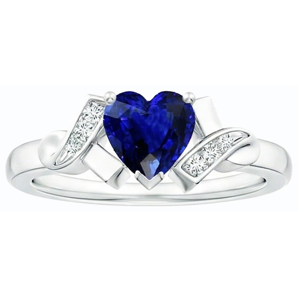echter round diamant 2Karat memoire-ring auf Weiß