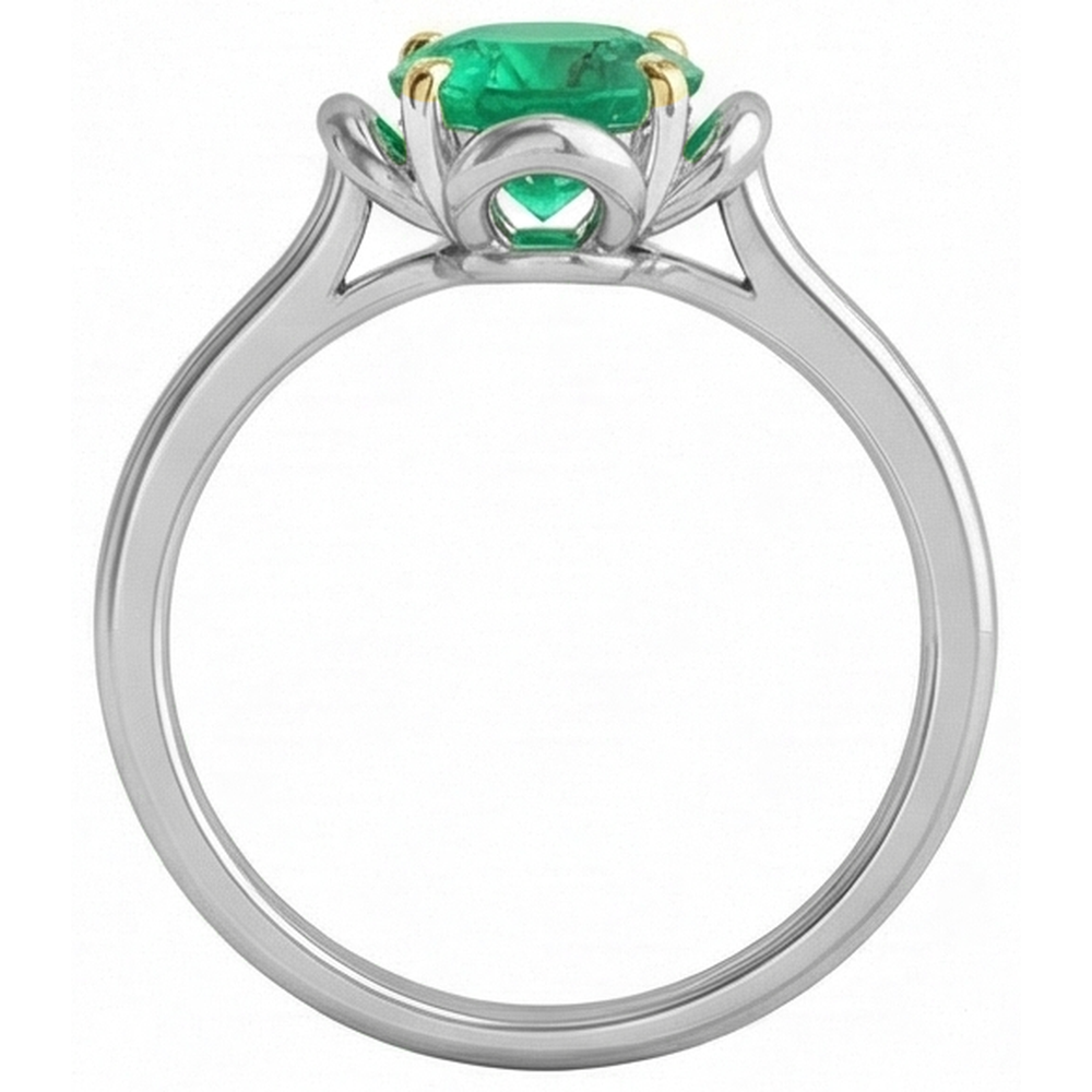 Handgemachter Edelstein-Ring 2 Karat – Rückansicht